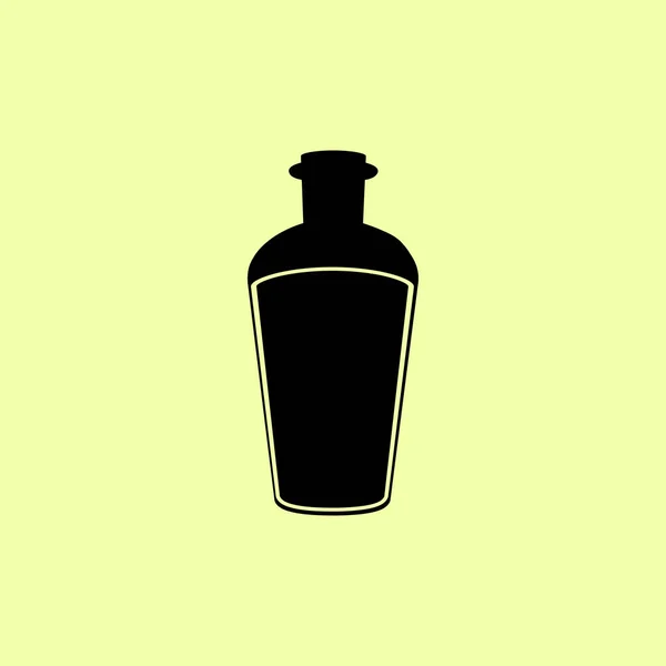 Icono de botella en blanco — Vector de stock