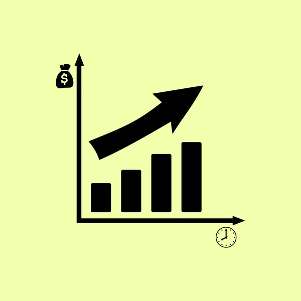 Icona del pulsante grafico — Vettoriale Stock