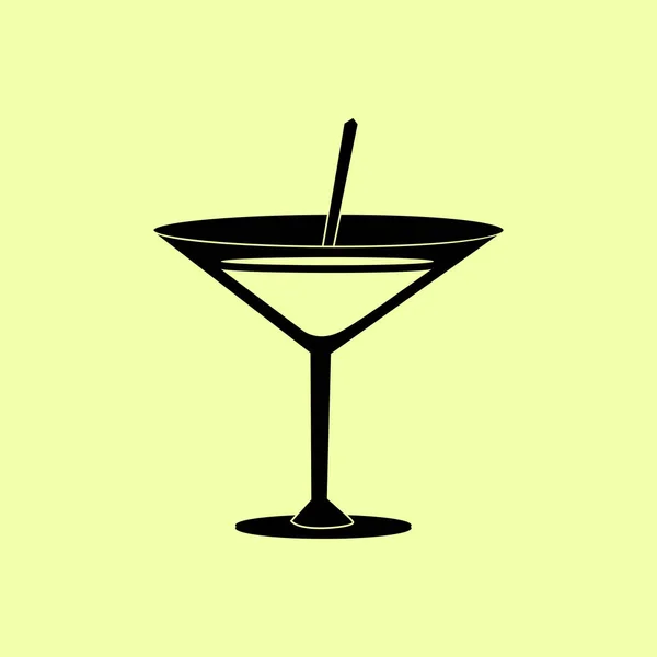 Koktejl ikona ilustrace — Stockový vektor