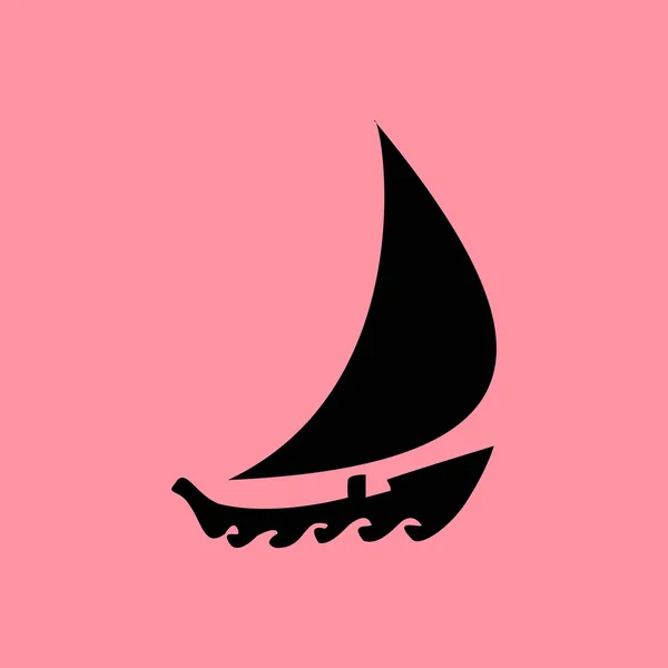 帆船简单图标 — 图库矢量图片