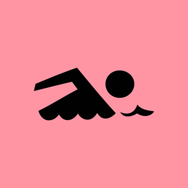 Hombre nadador icono simple — Archivo Imágenes Vectoriales