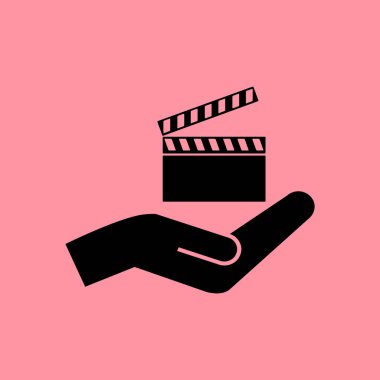 sinema clapper el basit simgesi