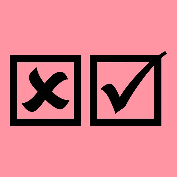 yes and no signs simple icon