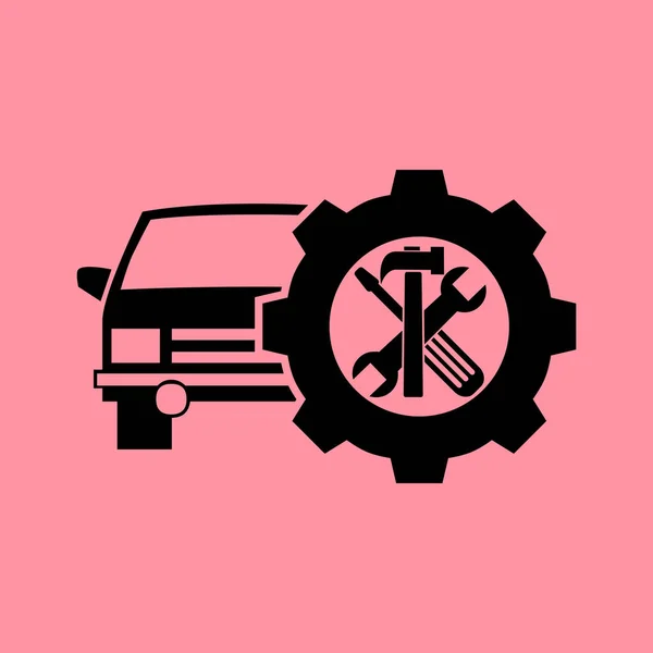 Auto Reparatur einfaches Symbol — Stockvektor