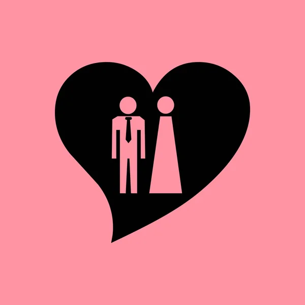 Mariage icône simple — Image vectorielle
