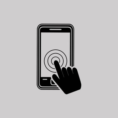 Dokunmatik ekran smartphone simgesini