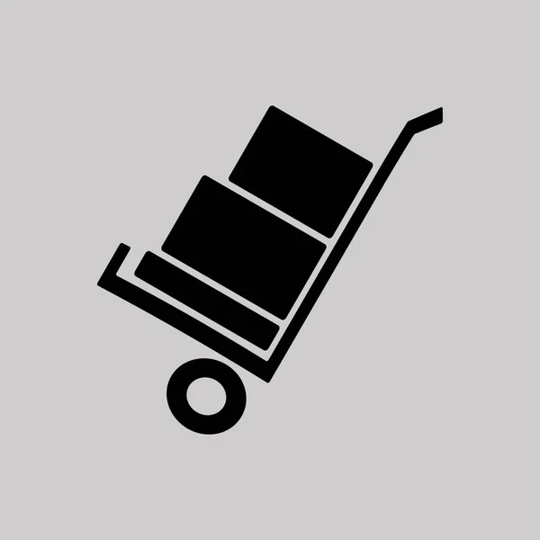 Handcart icona illustrazione — Vettoriale Stock