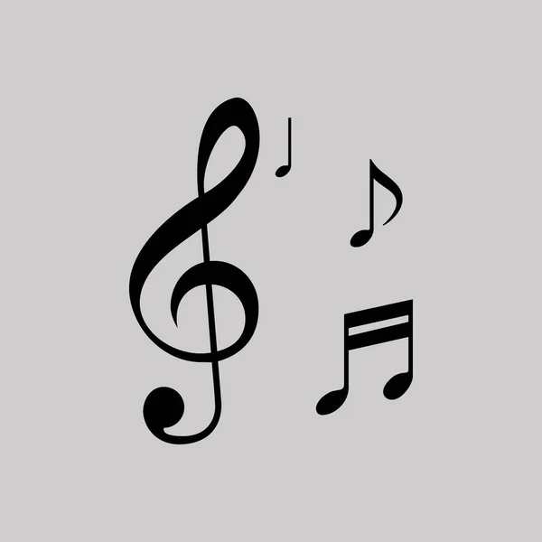 Icono de notas musicales — Vector de stock