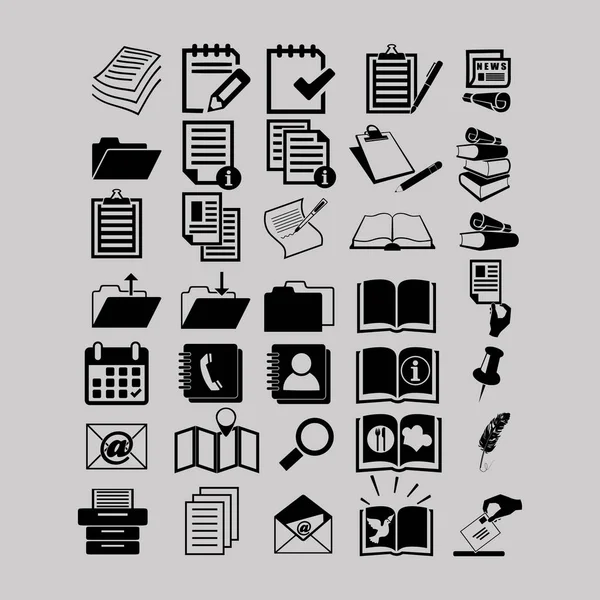 Papírové dokumenty ikona — Stockový vektor