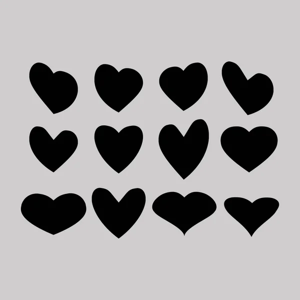 Icona set cuore — Vettoriale Stock