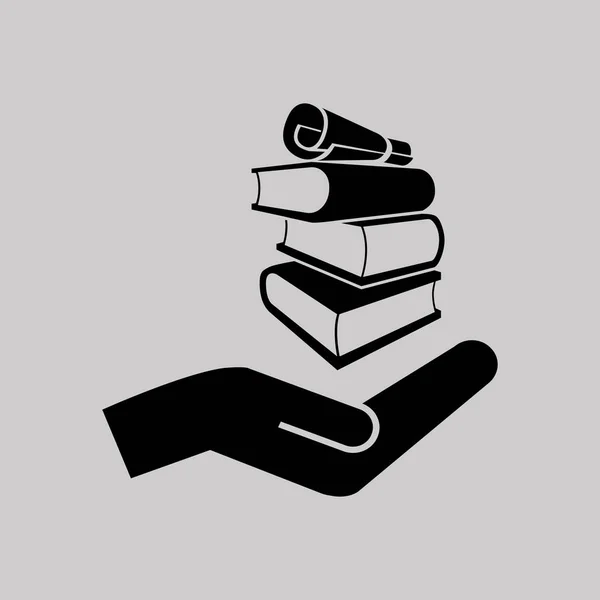 Bücher in der Hand — Stockvektor