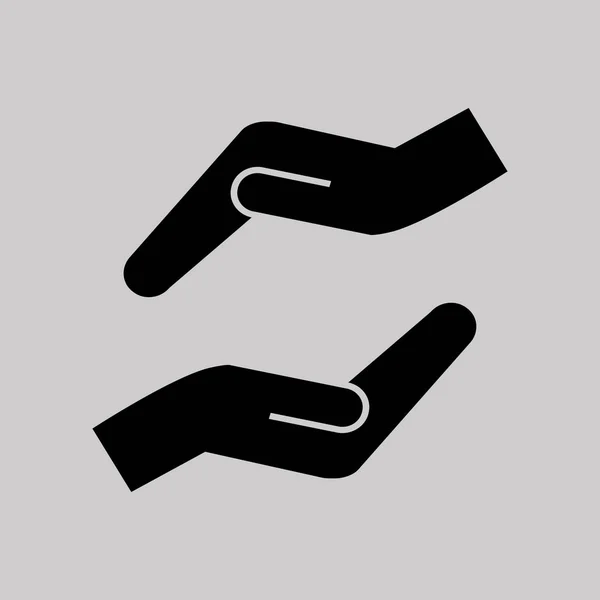 Skydda händerna ikonen — Stock vektor