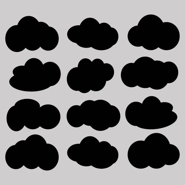 Nuages icônes illustration — Image vectorielle