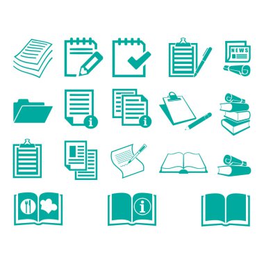 belgeleri ve kitapları seti