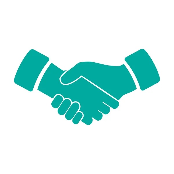 Handshake ícone simples — Vetor de Stock