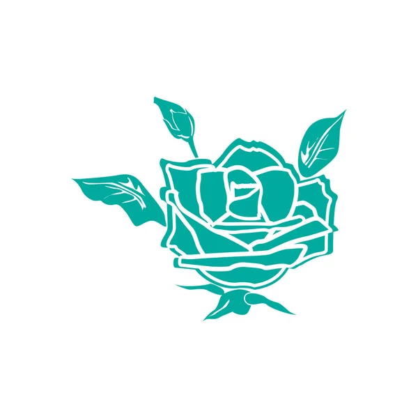 Rose simple icon — Stock Vector