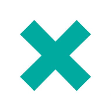 çapraz basit simgesi