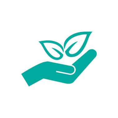 elinde basit simge bırakır