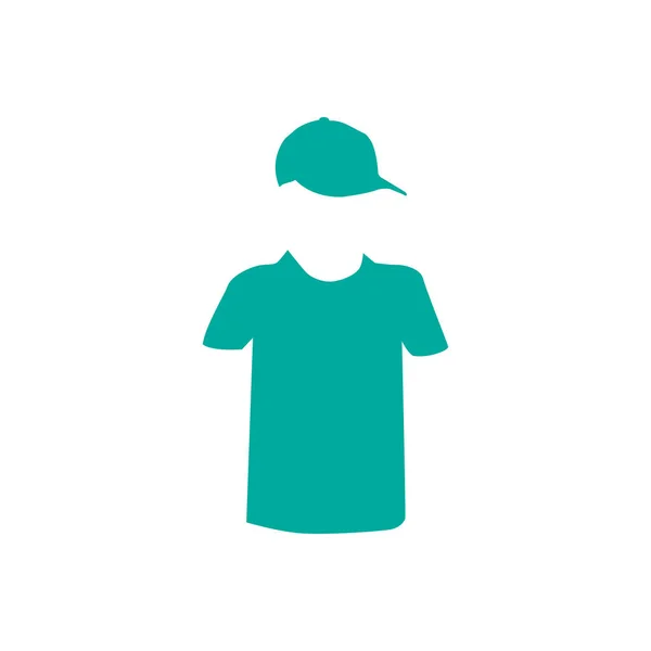 T-셔츠와 모자 간단한 아이콘 — 스톡 벡터