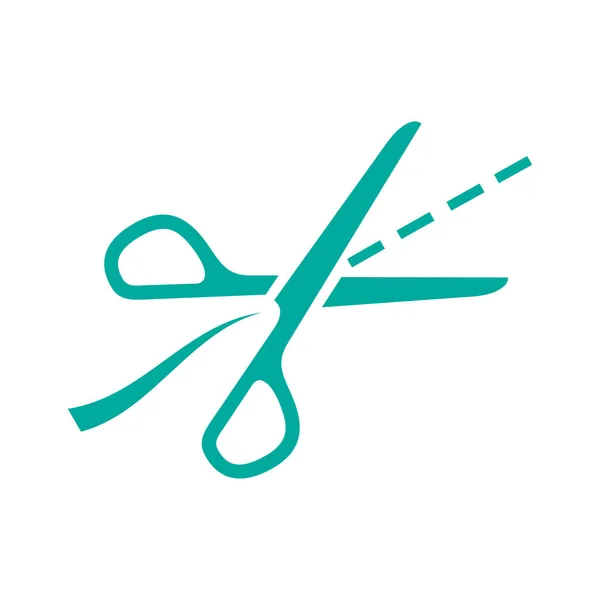 Nůžky jednoduchý ikona — Stockový vektor