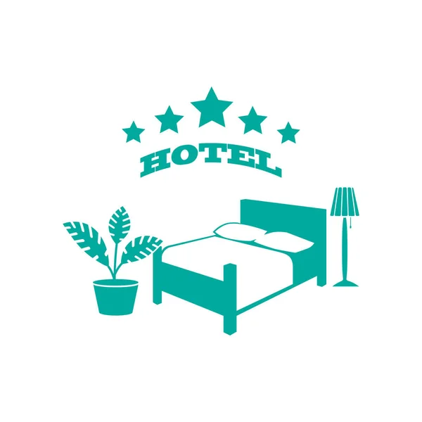 Hotel icono simple — Vector de stock