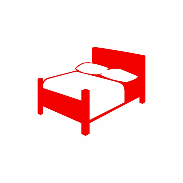 Icono de cama ilustración — Vector de stock