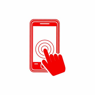  Dokunmatik ekran smartphone simgesini