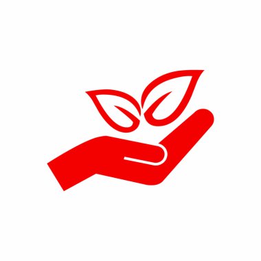 elinde basit simge bırakır