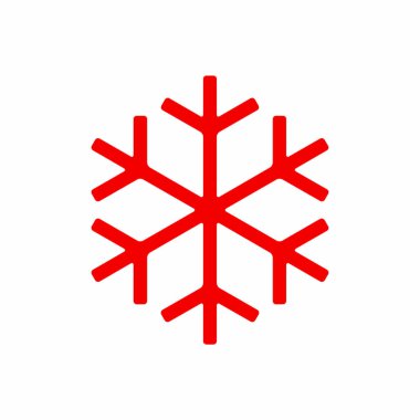 Kar tanesi simgesi düz tasarım 