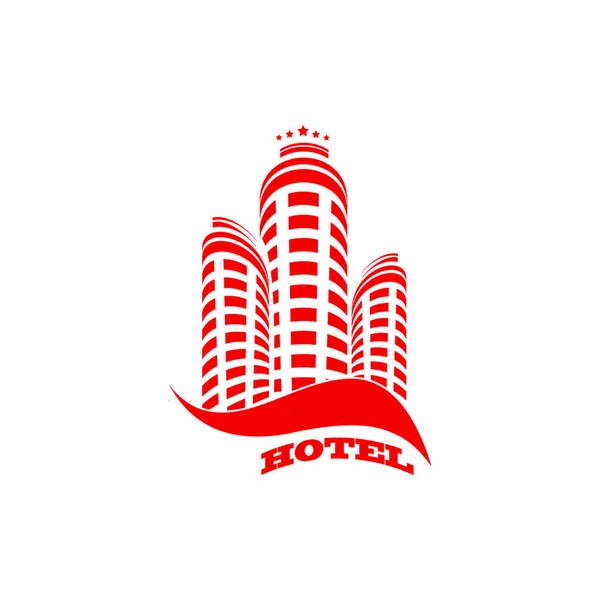 Illustrazione icona dell'hotel — Vettoriale Stock