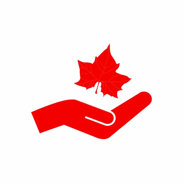 Maple leaf girosaldi pictogram — Stockvector