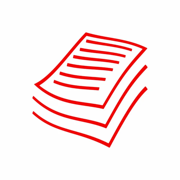 Pila de documentos icono simple — Vector de stock