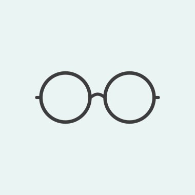  yuvarlak gözlük simgesi simgesi