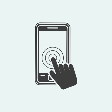 Dokunmatik ekran smartphone simgesini