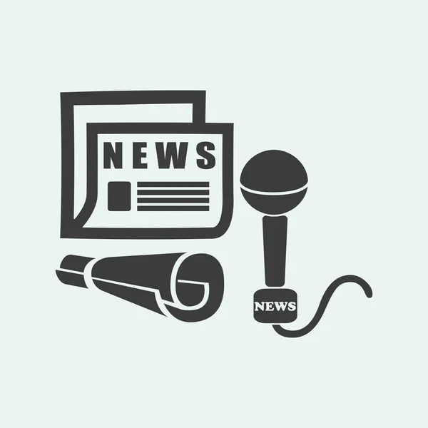 Icono de ilustración de noticias — Vector de stock