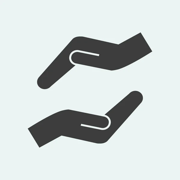 Ícone de proteção das mãos —  Vetores de Stock
