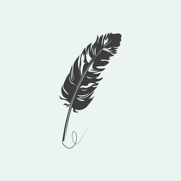 Feather icon  illustration — Stock Vector