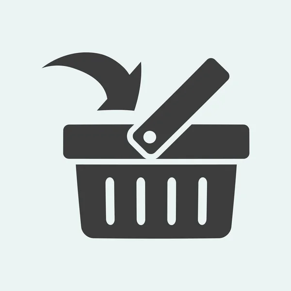 Icono de cesta de compra — Vector de stock