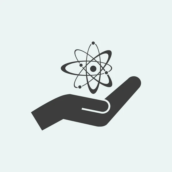 Icône de signe atome — Image vectorielle