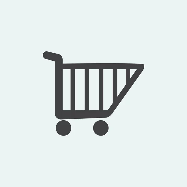 Shopping cart eenvoudige pictogram — Stockvector