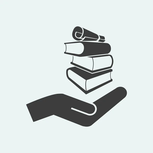 Könyvek ikon illusztráció — Stock Vector