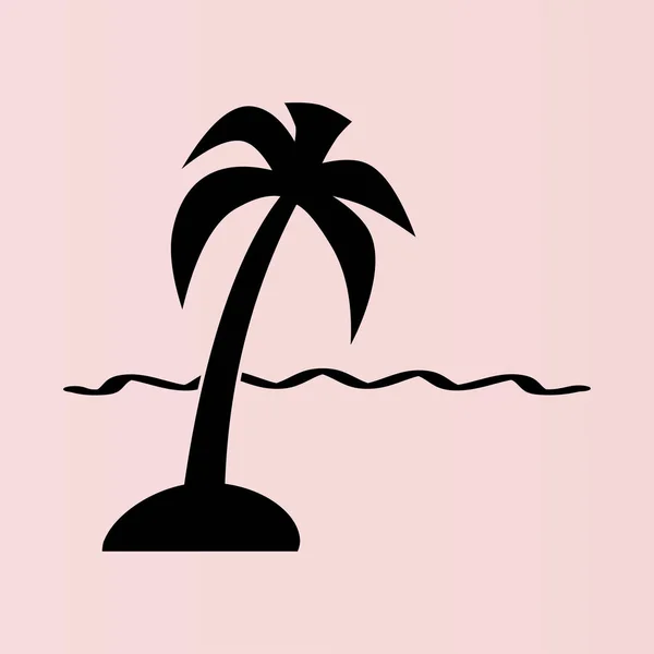 异国情调岛屿与棕榈树 — 图库矢量图片