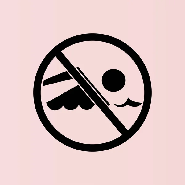 No swimming sign — Stock Vector