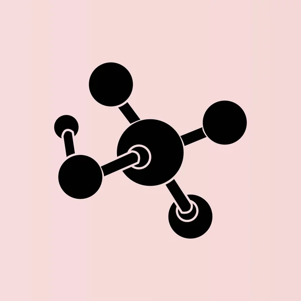 Icono plano de molécula — Archivo Imágenes Vectoriales