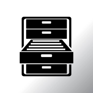 çekmece düz simgesi