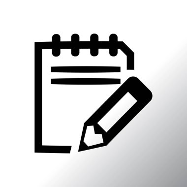 Not defteri düz simgesi