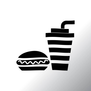 Sosisli ve içecek gıda simgesi