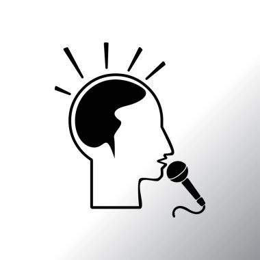 mikrofon ve insan kafa simgesi