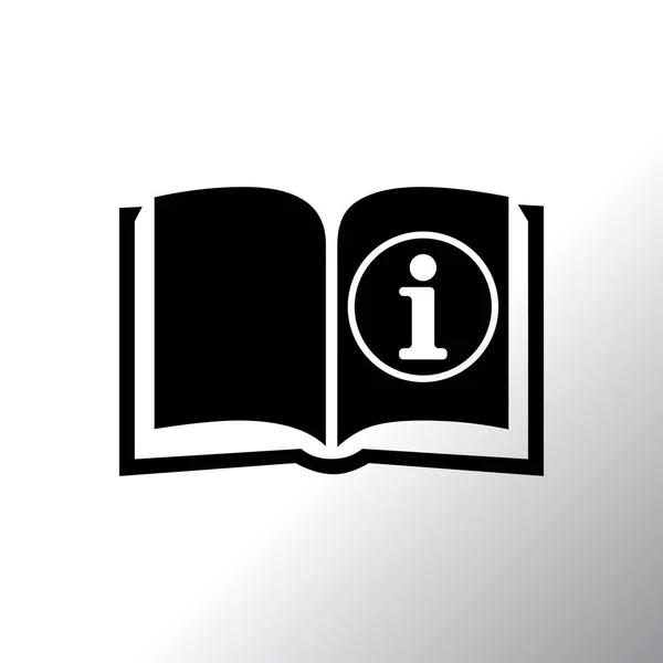 Catálogo con icono de signo de información — Vector de stock