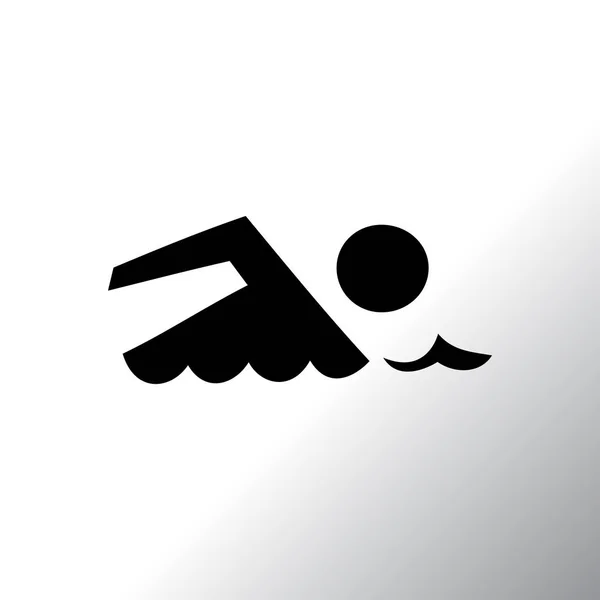 Zwemmen platte pictogram — Stockvector